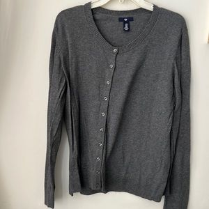 EUC Gap Long Sleeve Gray Button Up Cardigan Sweater Size XXL